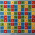 Primary Square Chipboard Uppercase  Alphabets 12” x 12” Sheet