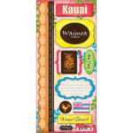 Hawaii 10pc KAUAI Scrapbook Kit Paper Stickers - Image 9