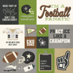 Simple Stories FOOTBALL ELEMENTS 12X12 Scrapbook Paper - Image 2
