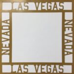 Page Frame LAS VEGAS NEVADA Brown 12"x12" Scrapbook Overlay