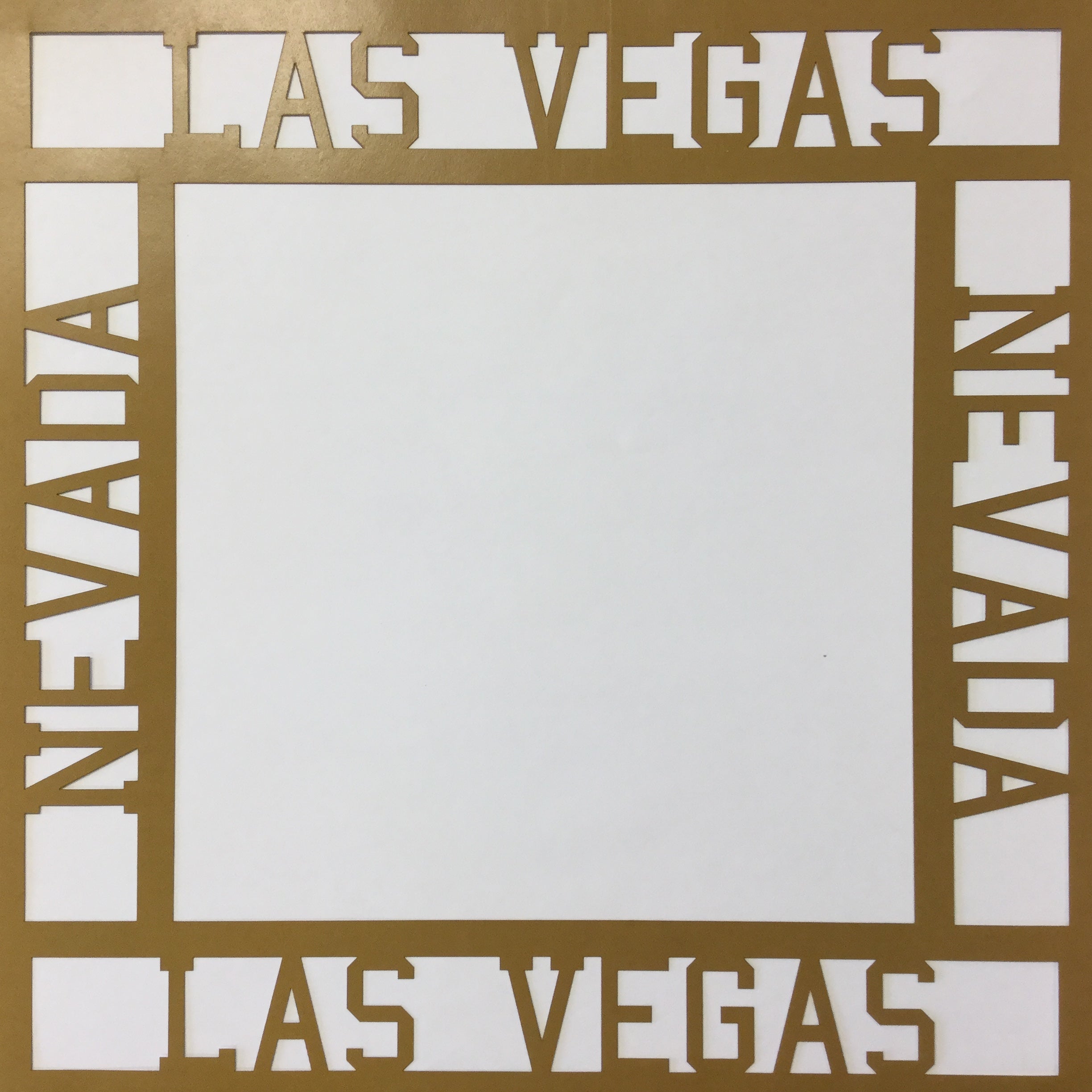 B1906431-70BF-4DFE-8E61-1778EE957F67.jpg Page Frame LAS VEGAS NEVADA Brown 12"x12" Scrapbook Overlay - Image 1