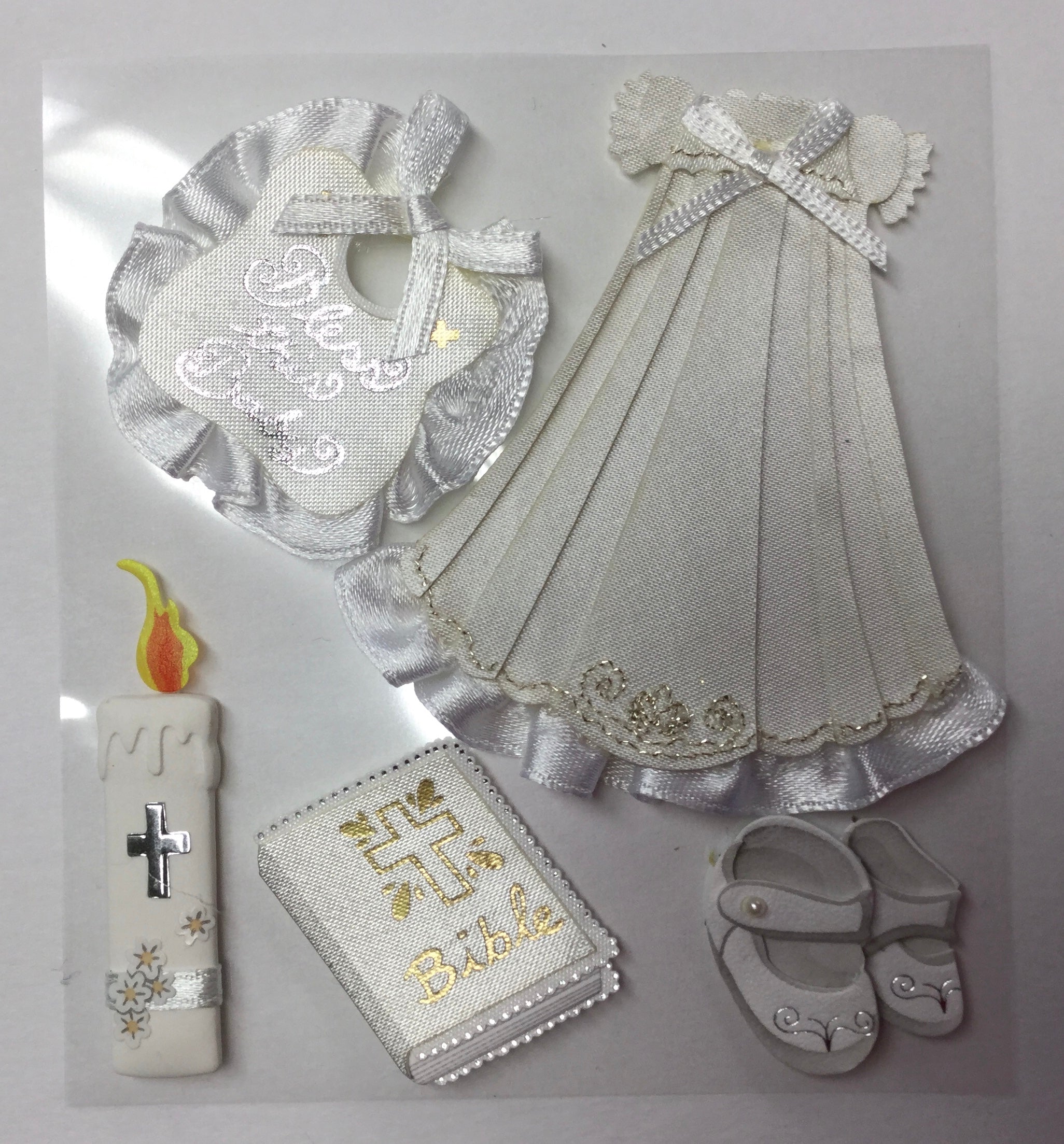 B19F4BDD-479B-4C32-B30E-5AA94422FB7E.jpg Jolee's Boutique BABY CHRISTENING Dimensional Stickers 5pc - Image 1