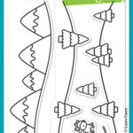 Lawn Fawn OVER THE MOUNTAIN BORDERS Clear Stamps 7pc