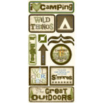 Scrapbook Customs CAMPING #2 Great Outdoors Wilderness Stickers 13pc