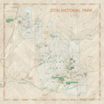 Scrapbook Customs NATIONAL PARK MAP AND WORDS 12"X12" Scrapbook Paper - Image 27