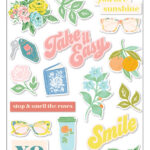 Pinkfresh Studio Flower Market PUFFY STICKER 18pc