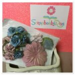 Carnations Hydrangeas Leaves & Big Daisies 24pc Mauve & Blue