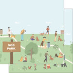 DOG PARK WOOF KIT 12X12 Scrapbook Paper Stickers 5pc - Image 2