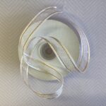May Arts 5/8" Sheer Organza Satin Gold Edge Ribbon 1 yard - Image 13
