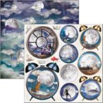 Ciao Bella Moon and Me ALARM CLOCK 12x12 Paper