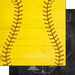 SOFTBALL & FIELD 12X12 5pc Kit Scrapbook Customs Sports - Image 2