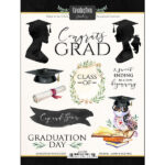 Scrapbook Customs GRADUATION WATERCOLOR Stickers 10pc