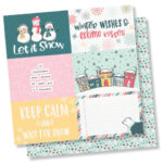 Simple Stories Freezin’ Season 4x6 HORIZONTAL ELEMENTS 12x12 Scrapbook Paper