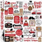 Echo Park Let’s Go Angwhere ELEMENT STICKERS 12”X12” Sheet