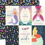 Echo Park Mermaid Dreams 4x6 JOURNALING CARDS 12"x12" Paper