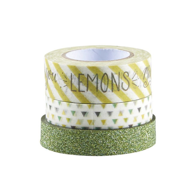 B99BAD6E-968C-476D-9B32-45B134F18B7B.jpg Fun Stampers FRESH LIMEADE Journey Washi Tape 3pc - Image 1