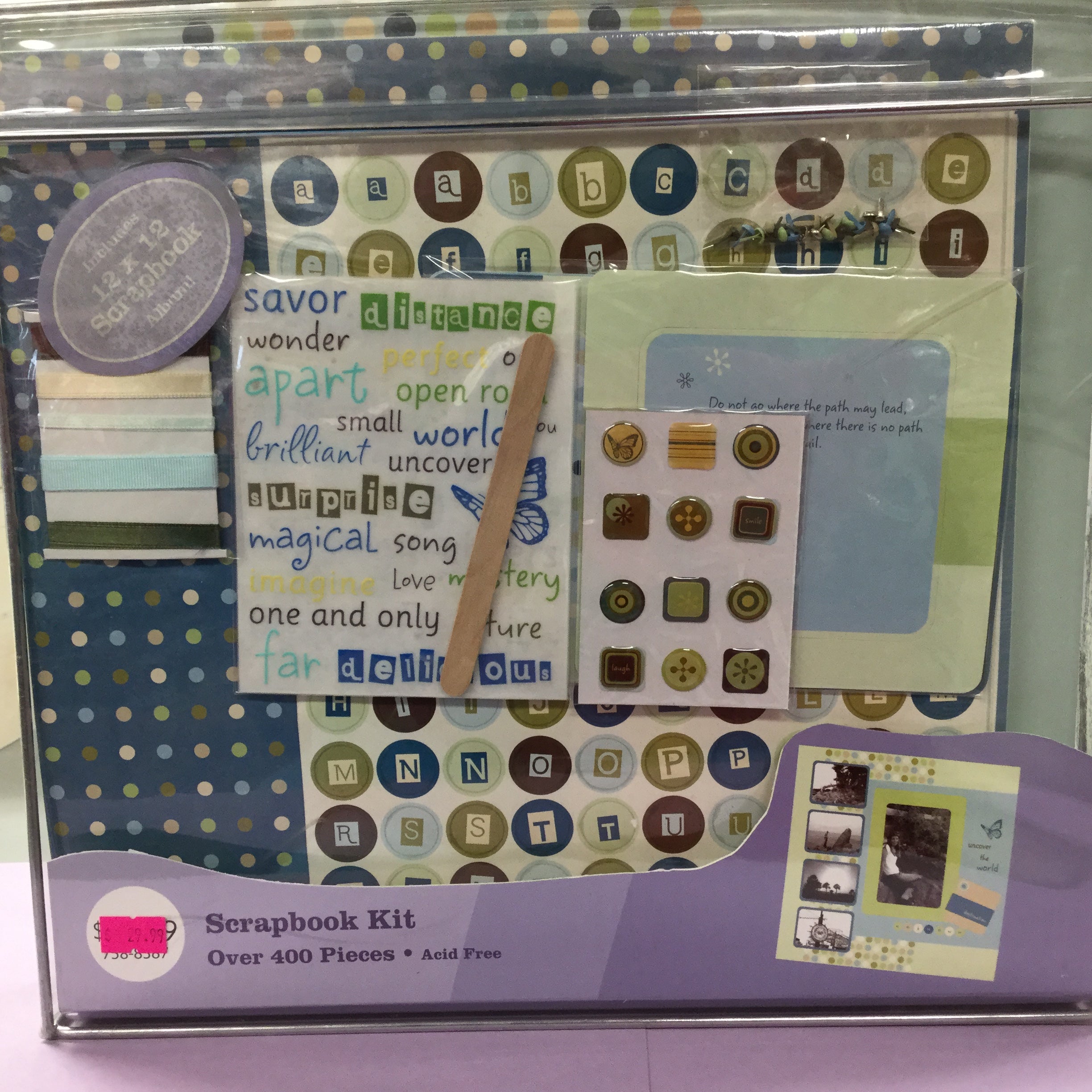 B9B3D5D5-0EE9-4B1D-B3B0-D4A0A4EFCE81.jpg Destinations UNCOVER THE WORLD 12x12” Scrapbook Kit - Image 1
