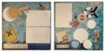 Premade SEASIDE EXPLORE (2) 12”X12” Scrapbook Pages - Image 2