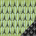 Three Bugs In A Rug A Trio To Paris EIFFEL TOWER 12x12 Scrapbook Paper