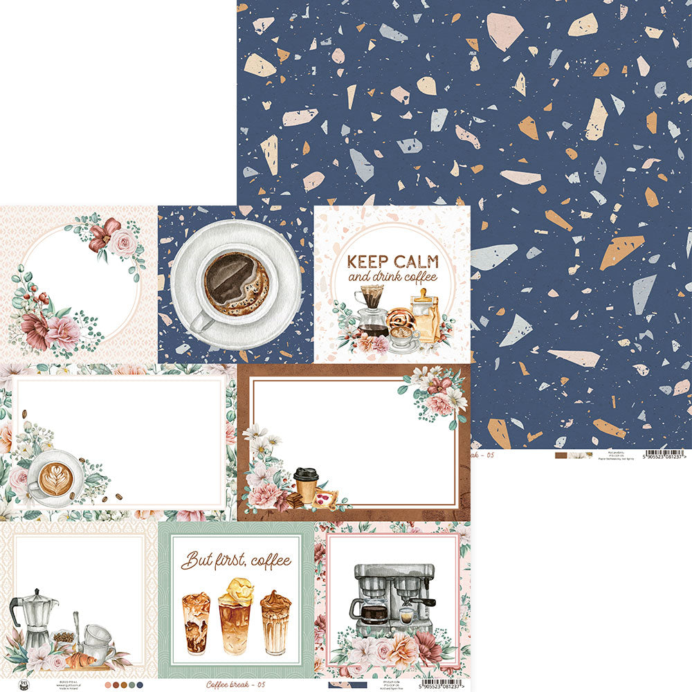 BA9FE695-4BB5-4EC5-961B-3E5194C495FC.jpg P13 COFFEE BREAK 05 12"X12" Breakfast Scrapbook Paper - Image 1