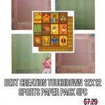 Best Creation TOUCHDOWN 12X12 Sports Paper Pack