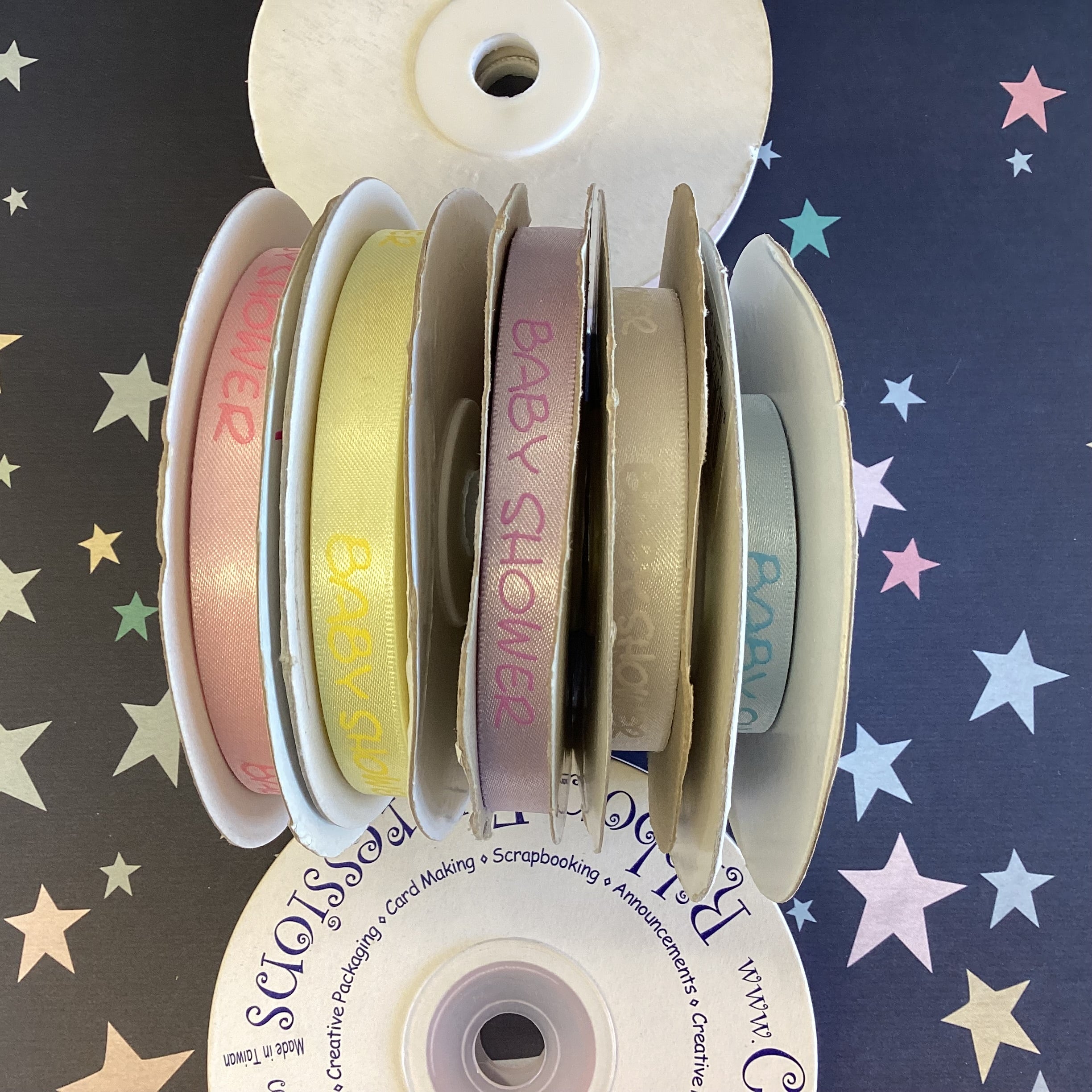 BADEA45D-715B-4029-9BC7-F8237CAB6E21.jpg Scrapbooksrus BABY SHOWER RIBBON 1 Yard - Image 1