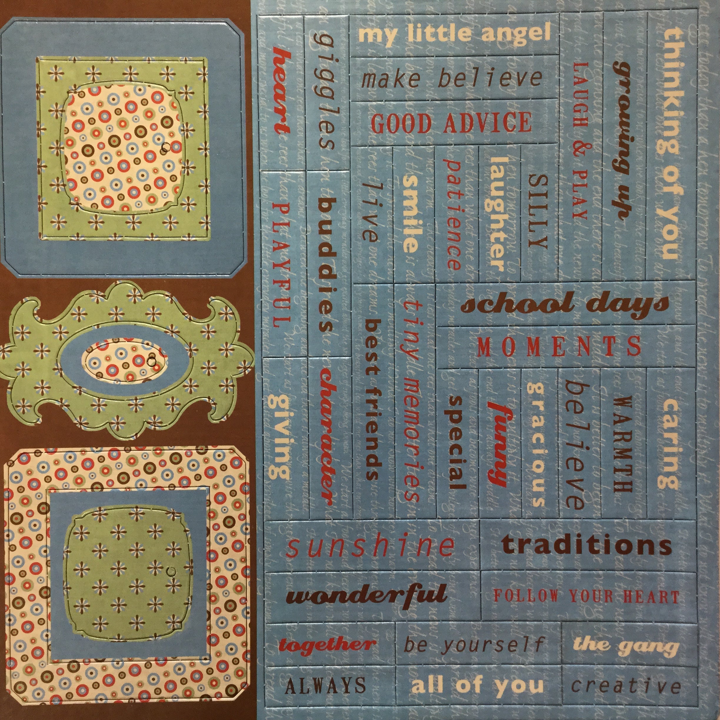 BB39572A-B784-4A56-9971-E6CCEF5D1427.jpg Thinking of You Retro Sentiments & Frames Chipboard 12” x 12” Sheet - Image 1