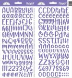 Doodlebug Abigail LILAC Alphabet Stickers