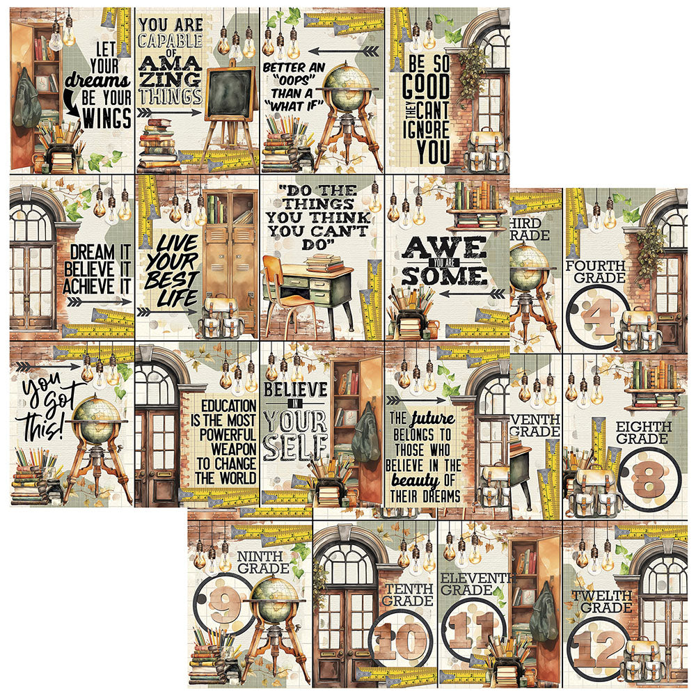 BBC7C852-B7A0-47C3-AEBF-DF06E500A56B.jpg 49 and Market Academia YOU DID IT 12"X12" Scrapbook Paper - Image 1