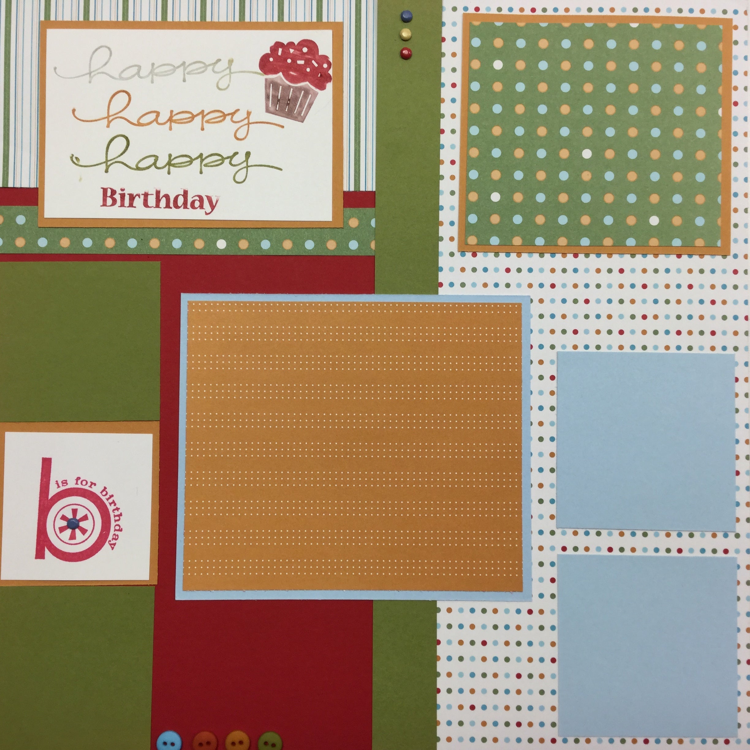 BBCDD665-2AD6-41B0-B1CB-E06599C94CFC.jpg Premade Page B IS FOR BIRTHDAY (2) 12X12 Scrapbook @Scrapbooksrus - Image 1