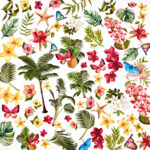 49 and Market Vintage Artistry SUNBURST TROPICAL FOLIAGE LASER CUTS 70pc - Image 3