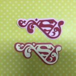 SUPERGIRL FLOURISH Superhero Custom Scrapbook Die Cuts