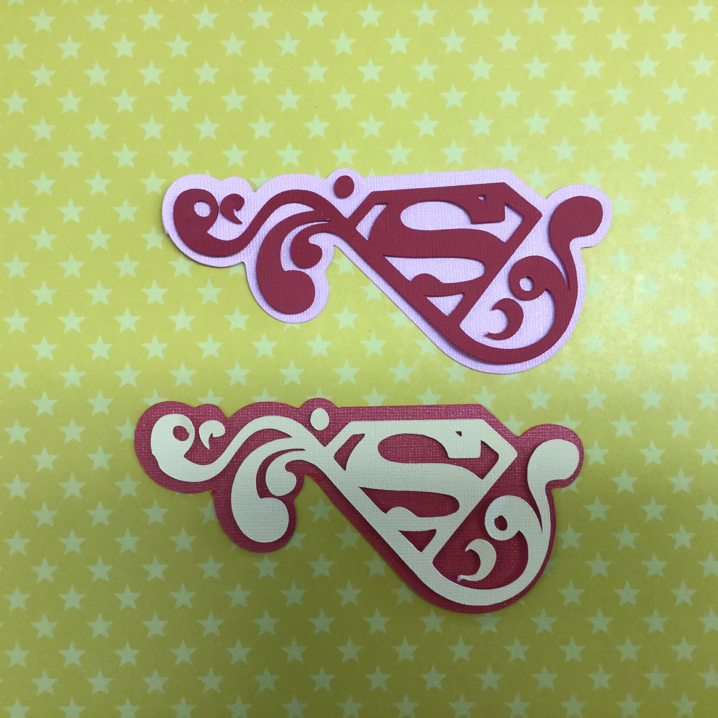 BC5FC772-8904-4567-82AC-F8EC201B4C90.jpg SUPERGIRL FLOURISH Superhero Custom Scrapbook Die Cuts - Image 1