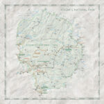 Scrapbook Customs NATIONAL PARK MAP AND WORDS 12"X12" Scrapbook Paper - Image 24
