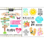Hawaii 10pc BIG ISLAND Scrapbook Kit Paper Stickers - Image 8