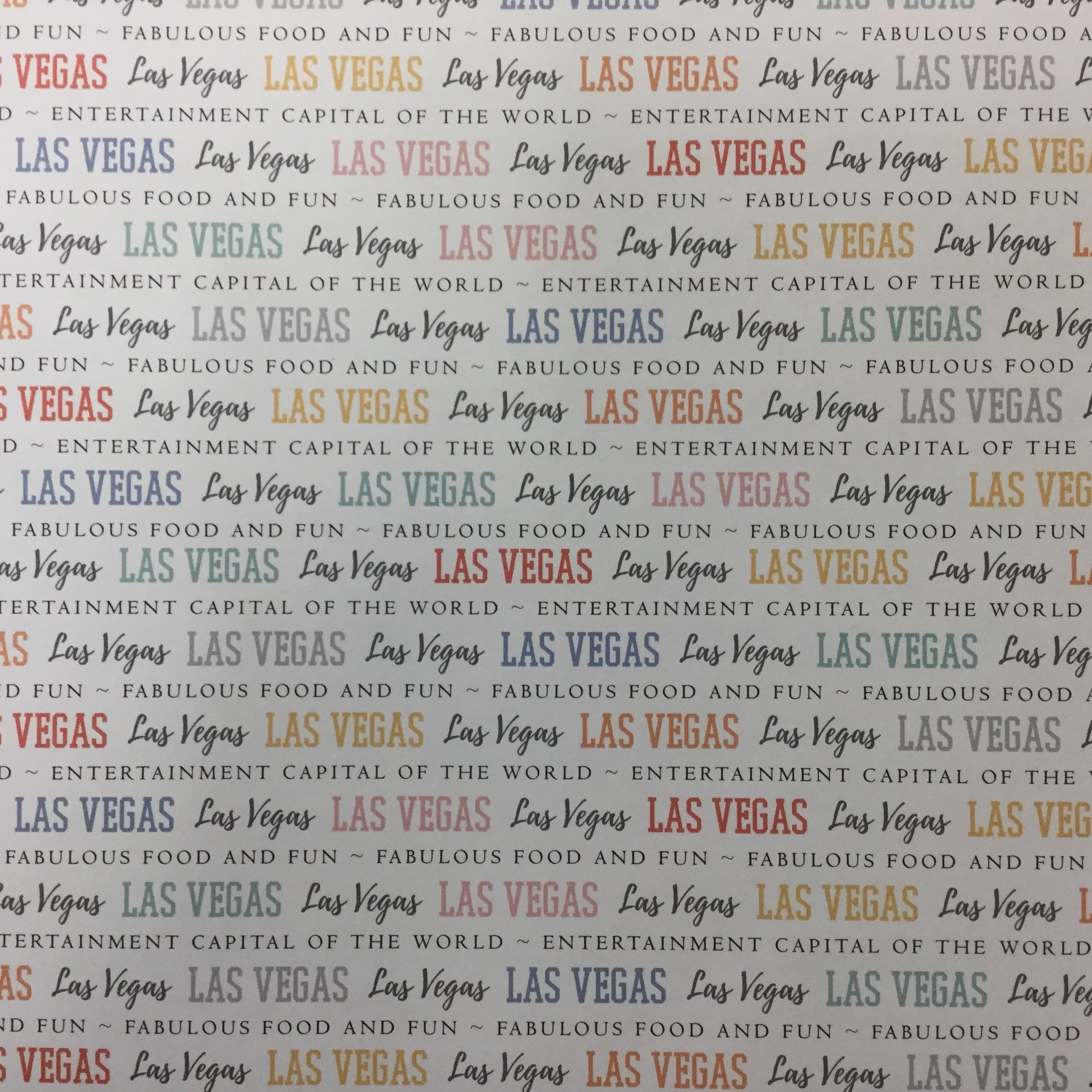 BEB51203-6A80-4F6D-8E35-BE2FA17D1C3F.jpg LAS VEGAS Pride Food Fun 12X12 Scrapbook Paper - Image 1