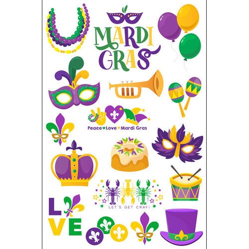 BF3883F6-FE65-4567-8981-40204F88766B.jpg Scrapbook Customs MARDI GRAS EMBELLISHMENTS Laser DieCuts - Image 1