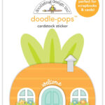 Doodlebug Bunny Hop Doodle-Pops CARROT TOP 3D Stickers