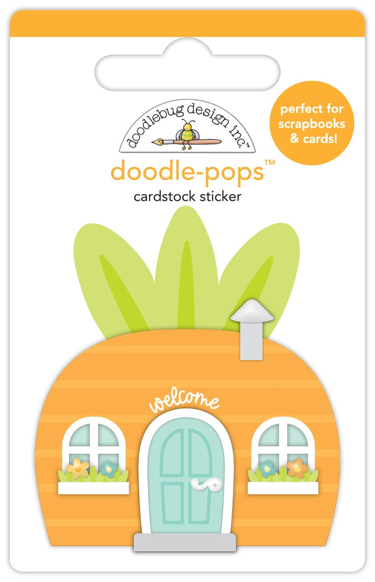 BF43FA50-99EA-4DF1-A489-43D1F30B9FB7.jpg Doodlebug Bunny Hop Doodle-Pops CARROT TOP 3D Stickers - Image 1