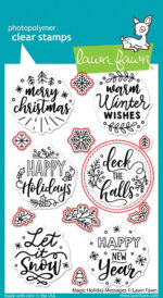 Lawn Fawn MAGIC HOLIDAY MESSAGES Clear Stamp & Die Set - Image 3