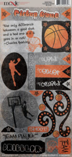 Moxxie HOOPS BASKETBALL Kit 12”X12” 9pc Paper Sticker - Image 5