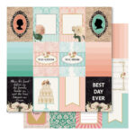 Bella! AT LAST 4pc 12"x12" Wedding Scrapbook Papers - Image 3