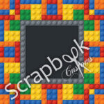 LEGO BUILDING BLOCK FRAME Scrapbook Paper