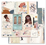 Prima Indigo Collection BELIEVER 12"X12" Scrapbook Paper