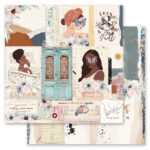 Prima Indigo Collection BELIEVER 12"X12" Scrapbook Paper
