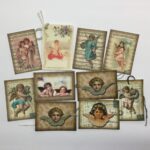 Tags & Ephemera 7pc VINTAGE CHERUBS & ANGELS - Image 3