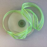 May Arts 5/8" Sheer Organza Satin Gold Edge Ribbon 1 yard - Image 10