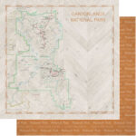 Scrapbook Customs NATIONAL PARK MAP AND WORDS 12"X12" Scrapbook Paper - Image 38