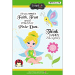 FAIRY HOUSE Tinkerbell 12”X12” Scrapbook Kit Princess Disney 3pc - Image 2