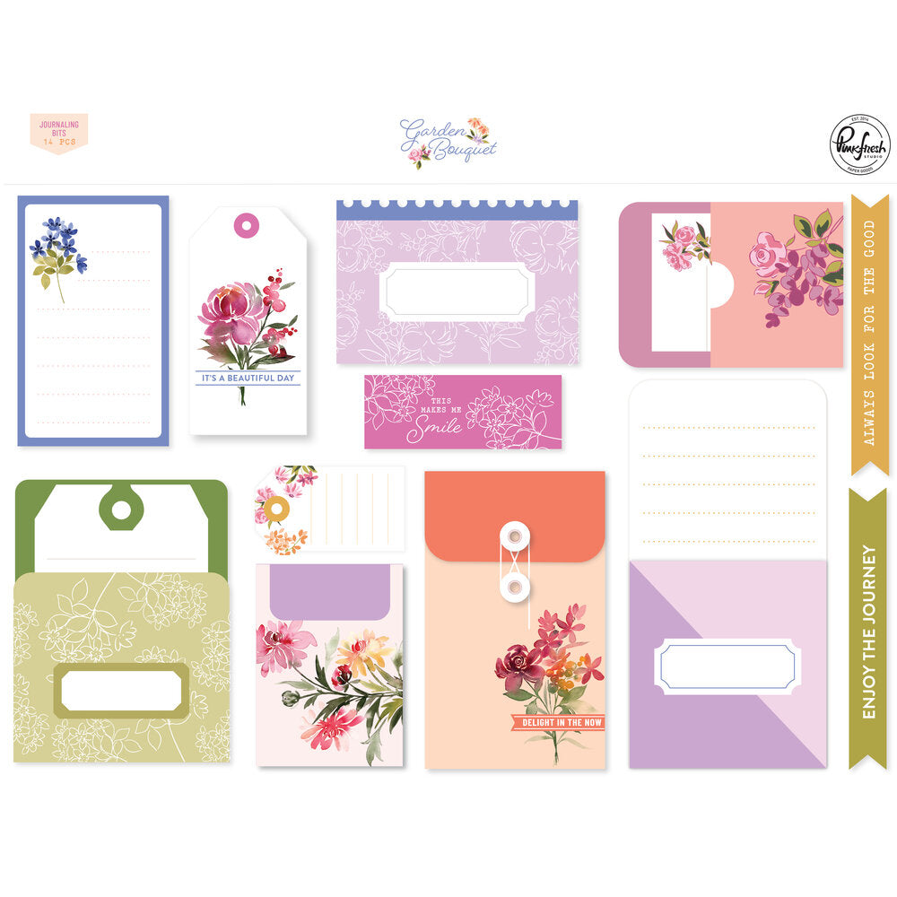 C2A84EC2-4D5F-4E66-894E-92CC4FB874E2.jpg Pinkfresh Studio GARDEN BOUQUET Journaling Bits 14pc - Image 1